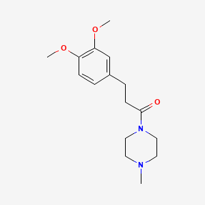 molecular formula C16H24N2O3 B4452864 1-[3-(3,4-dimethoxyphenyl)propanoyl]-4-methylpiperazine 