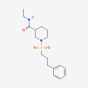 molecular formula C17H26N2O3S B4452873 N-ethyl-1-[(3-phenylpropyl)sulfonyl]-3-piperidinecarboxamide 