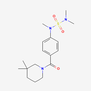 N-{4-[(3,3-dimethyl-1-piperidinyl)carbonyl]phenyl}-N,N',N'-trimethylsulfamide