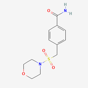 molecular formula C12H16N2O4S B4452895 4-[(4-morpholinylsulfonyl)methyl]benzamide 