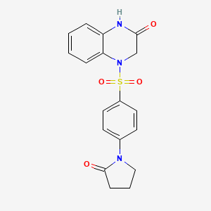 4-{[4-(2-oxo-1-pyrrolidinyl)phenyl]sulfonyl}-3,4-dihydro-2(1H)-quinoxalinone