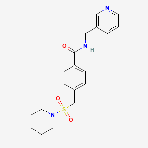 molecular formula C19H23N3O3S B4452948 4-[(1-piperidinylsulfonyl)methyl]-N-(3-pyridinylmethyl)benzamide 