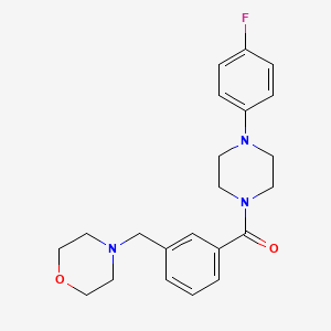 molecular formula C22H26FN3O2 B4452966 4-(3-{[4-(4-fluorophenyl)-1-piperazinyl]carbonyl}benzyl)morpholine 