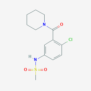 molecular formula C13H17ClN2O3S B4452970 N-[4-chloro-3-(1-piperidinylcarbonyl)phenyl]methanesulfonamide 