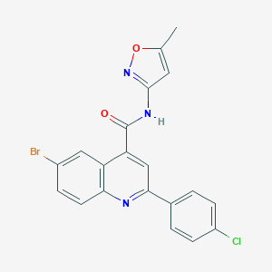 molecular formula C20H13BrClN3O2 B445298 6-bromo-2-(4-chlorophenyl)-N-(5-methyl-1,2-oxazol-3-yl)quinoline-4-carboxamide 