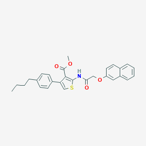 molecular formula C28H27NO4S B445300 Methyl 4-(4-butylphenyl)-2-{[(2-naphthyloxy)acetyl]amino}-3-thiophenecarboxylate 