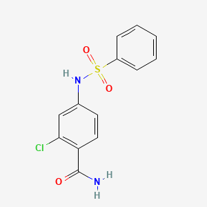 2-chloro-4-[(phenylsulfonyl)amino]benzamide