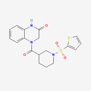 molecular formula C18H19N3O4S2 B4453035 4-{[1-(2-thienylsulfonyl)-3-piperidinyl]carbonyl}-3,4-dihydro-2(1H)-quinoxalinone 