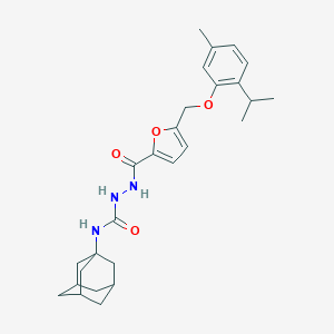 molecular formula C27H35N3O4 B445304 N-(1-adamantyl)-2-{5-[(2-isopropyl-5-methylphenoxy)methyl]-2-furoyl}hydrazinecarboxamide 