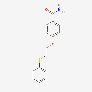 molecular formula C15H15NO2S B4453042 4-[2-(phenylthio)ethoxy]benzamide 