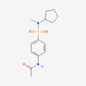 N-(4-{[cyclopentyl(methyl)amino]sulfonyl}phenyl)acetamide