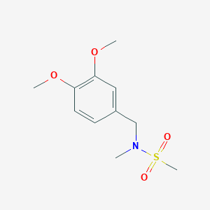 molecular formula C11H17NO4S B4453054 N-(3,4-dimethoxybenzyl)-N-methylmethanesulfonamide 