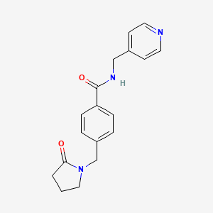 4-[(2-oxo-1-pyrrolidinyl)methyl]-N-(4-pyridinylmethyl)benzamide