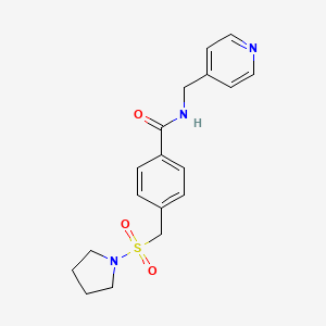 N-(4-pyridinylmethyl)-4-[(1-pyrrolidinylsulfonyl)methyl]benzamide