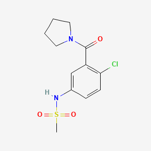 molecular formula C12H15ClN2O3S B4453077 N-[4-chloro-3-(1-pyrrolidinylcarbonyl)phenyl]methanesulfonamide 