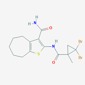 2-{[(2,2-dibromo-1-methylcyclopropyl)carbonyl]amino}-5,6,7,8-tetrahydro-4H-cyclohepta[b]thiophene-3-carboxamide