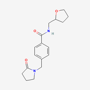 4-[(2-oxo-1-pyrrolidinyl)methyl]-N-(tetrahydro-2-furanylmethyl)benzamide