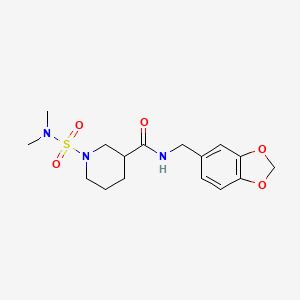 N-(1,3-benzodioxol-5-ylmethyl)-1-[(dimethylamino)sulfonyl]-3-piperidinecarboxamide