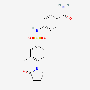 4-({[3-methyl-4-(2-oxo-1-pyrrolidinyl)phenyl]sulfonyl}amino)benzamide