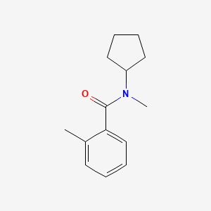 molecular formula C14H19NO B4453112 N-cyclopentyl-N,2-dimethylbenzamide 