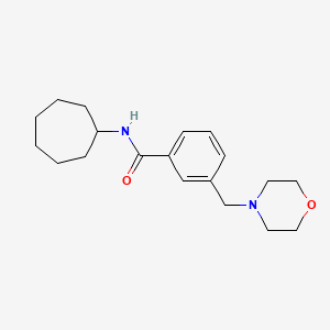 molecular formula C19H28N2O2 B4453120 N-cycloheptyl-3-(4-morpholinylmethyl)benzamide 