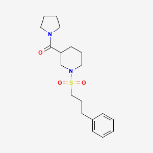 molecular formula C19H28N2O3S B4453134 1-[(3-phenylpropyl)sulfonyl]-3-(1-pyrrolidinylcarbonyl)piperidine 