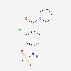 N-[3-chloro-4-(1-pyrrolidinylcarbonyl)phenyl]methanesulfonamide