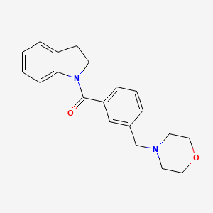 molecular formula C20H22N2O2 B4453163 1-[3-(4-morpholinylmethyl)benzoyl]indoline 