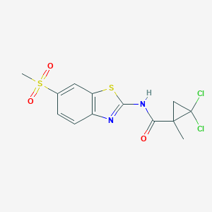 2,2-dichloro-1-methyl-N-[6-(methylsulfonyl)-1,3-benzothiazol-2-yl]cyclopropanecarboxamide