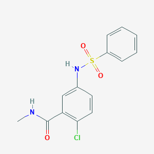 2-chloro-N-methyl-5-[(phenylsulfonyl)amino]benzamide