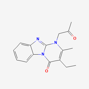 molecular formula C16H17N3O2 B4453183 3-ethyl-2-methyl-1-(2-oxopropyl)pyrimido[1,2-a]benzimidazol-4(1H)-one 