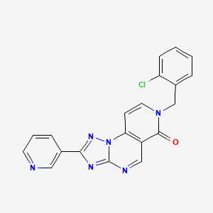 molecular formula C20H13ClN6O B4453191 7-(2-chlorobenzyl)-2-pyridin-3-ylpyrido[3,4-e][1,2,4]triazolo[1,5-a]pyrimidin-6(7H)-one 