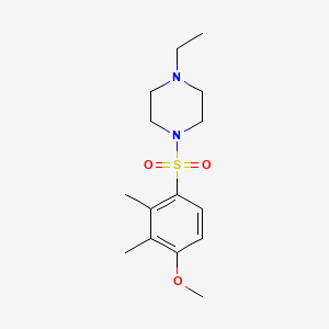 molecular formula C15H24N2O3S B4453214 4-[(4-Ethyl-1-piperazinyl)sulfonyl]-2,3-dimethylphenyl methyl ether 