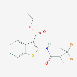 Ethyl 2-{[(2,2-dibromo-1-methylcyclopropyl)carbonyl]amino}-1-benzothiophene-3-carboxylate