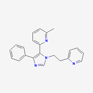 molecular formula C22H20N4 B4453260 2-methyl-6-[4-phenyl-1-(2-pyridin-2-ylethyl)-1H-imidazol-5-yl]pyridine 