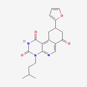 9-(2-furyl)-4-(3-methylbutyl)-9,10-dihydropyrimido[4,5-c]isoquinoline-1,3,7(2H,4H,8H)-trione