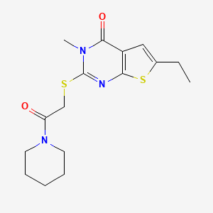 6-ethyl-3-methyl-2-{[2-oxo-2-(1-piperidinyl)ethyl]thio}thieno[2,3-d]pyrimidin-4(3H)-one