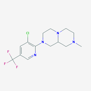 molecular formula C14H18ClF3N4 B4453298 2-[3-chloro-5-(trifluoromethyl)pyridin-2-yl]-8-methyloctahydro-2H-pyrazino[1,2-a]pyrazine 