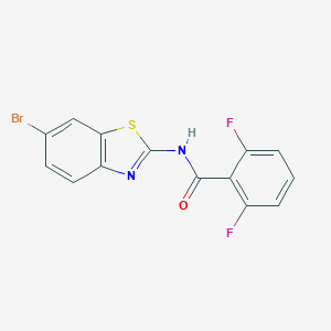 molecular formula C14H7BrF2N2OS B445330 N-(6-bromo-1,3-benzothiazol-2-yl)-2,6-difluorobenzamide 