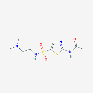 molecular formula C9H16N4O3S2 B4453301 N-[5-({[2-(dimethylamino)ethyl]amino}sulfonyl)-1,3-thiazol-2-yl]acetamide 