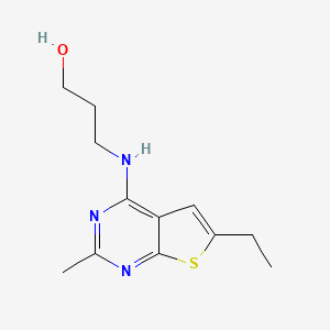 3-[(6-ethyl-2-methylthieno[2,3-d]pyrimidin-4-yl)amino]-1-propanol