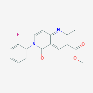 molecular formula C17H13FN2O3 B4453342 methyl 6-(2-fluorophenyl)-2-methyl-5-oxo-5,6-dihydro-1,6-naphthyridine-3-carboxylate 