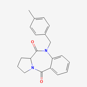 molecular formula C20H20N2O2 B4453347 10-(4-methylbenzyl)-2,3-dihydro-1H-pyrrolo[2,1-c][1,4]benzodiazepine-5,11(10H,11aH)-dione 