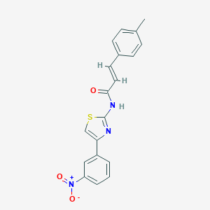 N-(4-{3-nitrophenyl}-1,3-thiazol-2-yl)-3-(4-methylphenyl)acrylamide