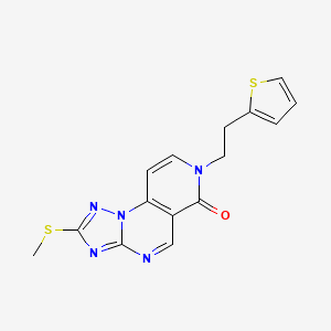 molecular formula C15H13N5OS2 B4453360 2-(methylthio)-7-[2-(2-thienyl)ethyl]pyrido[3,4-e][1,2,4]triazolo[1,5-a]pyrimidin-6(7H)-one 