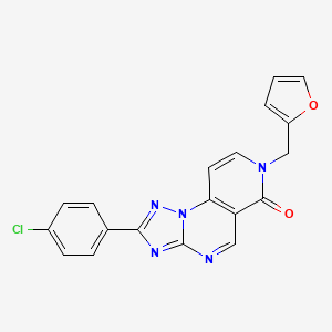 molecular formula C19H12ClN5O2 B4453374 2-(4-chlorophenyl)-7-(2-furylmethyl)pyrido[3,4-e][1,2,4]triazolo[1,5-a]pyrimidin-6(7H)-one 