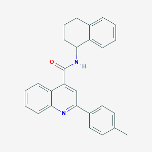 2-(4-methylphenyl)-N-(1,2,3,4-tetrahydronaphthalen-1-yl)quinoline-4-carboxamide