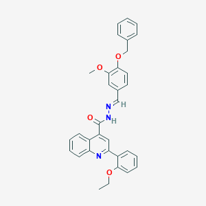 molecular formula C33H29N3O4 B445342 N'-[4-(benzyloxy)-3-methoxybenzylidene]-2-(2-ethoxyphenyl)-4-quinolinecarbohydrazide 