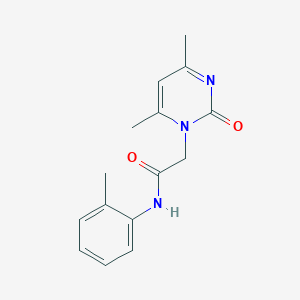 molecular formula C15H17N3O2 B4453425 2-(4,6-dimethyl-2-oxo-1(2H)-pyrimidinyl)-N-(2-methylphenyl)acetamide 