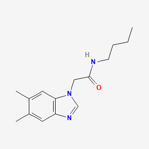 N-butyl-2-(5,6-dimethyl-1H-1,3-benzodiazol-1-yl)acetamide